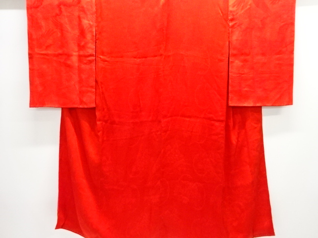 JAPANESE KIMONO / ANTIQUE JUBAN / MON KINSHA / WOVEN FLOWER DRUM